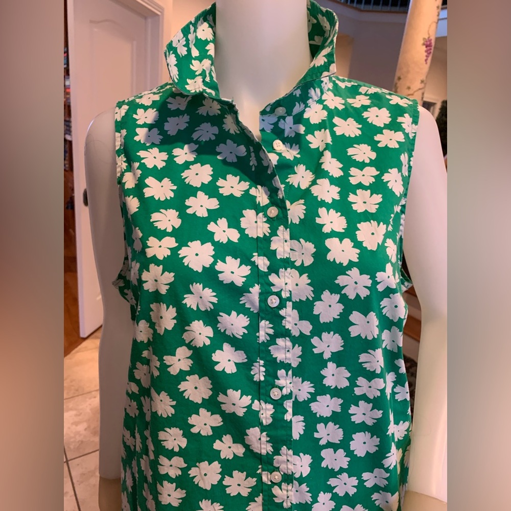 J Crew Blouse L Green